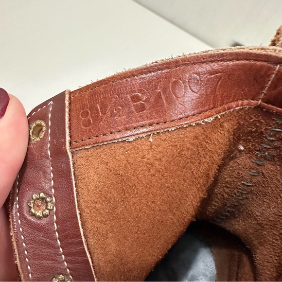 Whites Boots vintage brown distressed leather boots lace up western logger - Picture 3 of 16